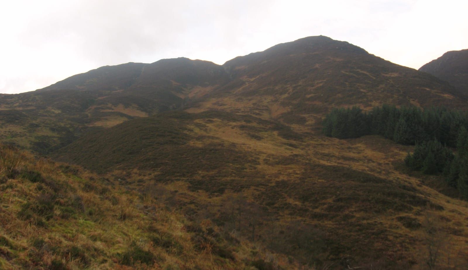 The bulky form of Mor Bheinn near Comrie, a Graham that guarantees a tough day out