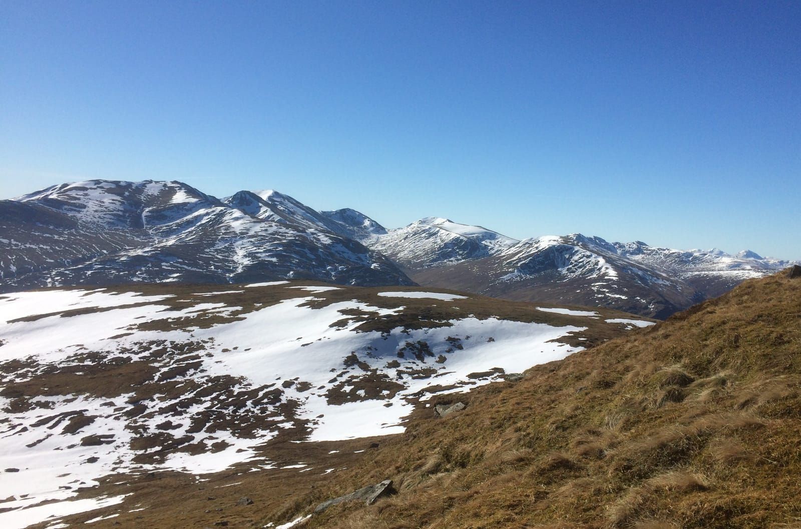 View of the Ben Lawers range from Carn Gorm in Glen Lyon